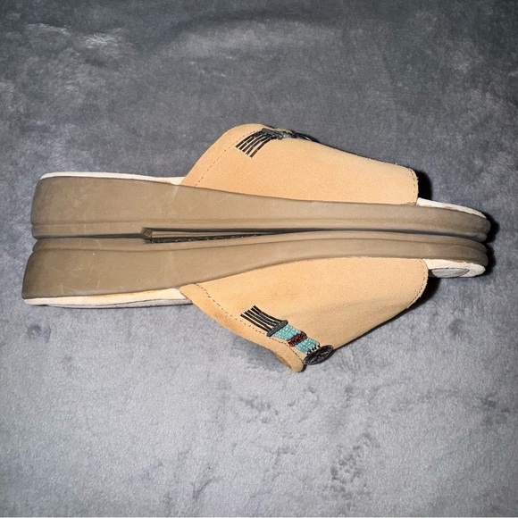 Minnetonka Suede Leather Slide Sandals Beaded - Picture 12 of 13